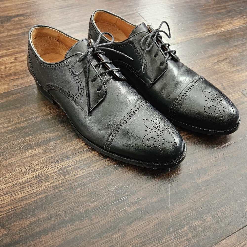 Classic Black Leather Men's Dress Shoes